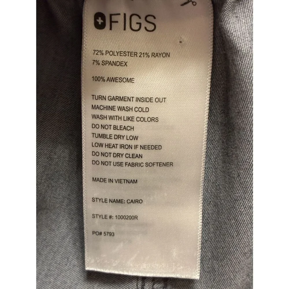 NWOT FIGS Cairo Cargo Scrub Pants Graphite Gray Men’s Size Small
